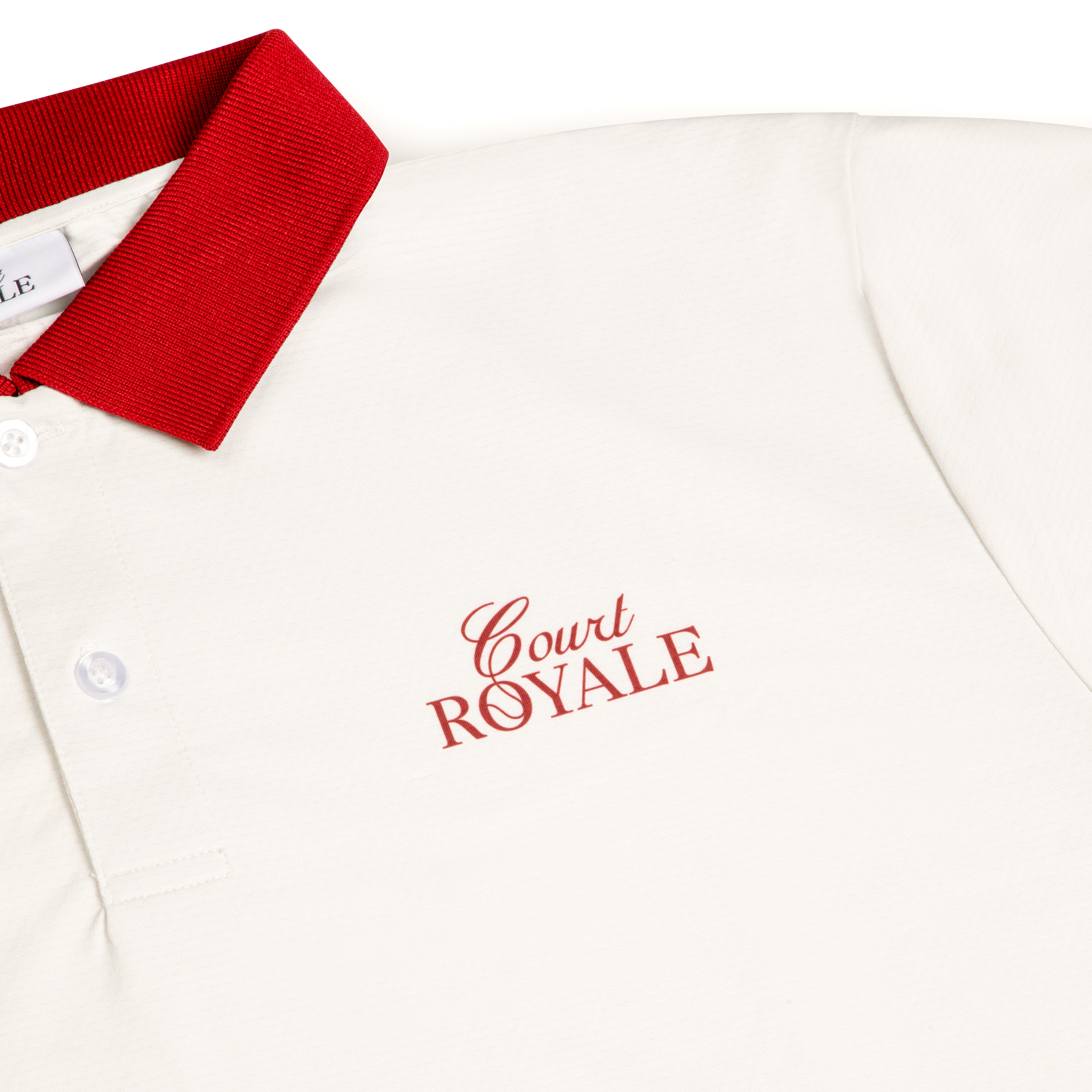 The Royale Polo - Off White / Red